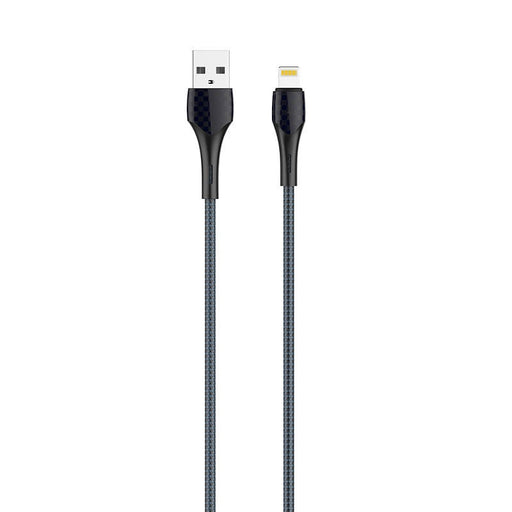 Кабел LDNIO LS521 1m USB към Lightning сиво - син
