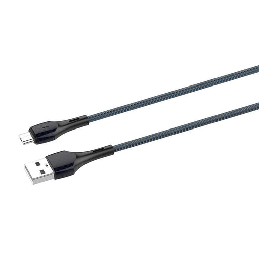Кабел LDNIO LS521 1m USB към MicroUSB сиво - син