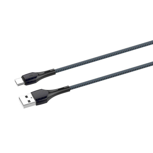Кабел LDNIO LS522 USB към USB - C 2m сиво - син