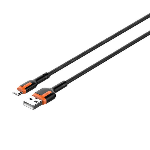 Кабел LDNIO LS531 USB към MicroUSB 1m сиво - оранжев