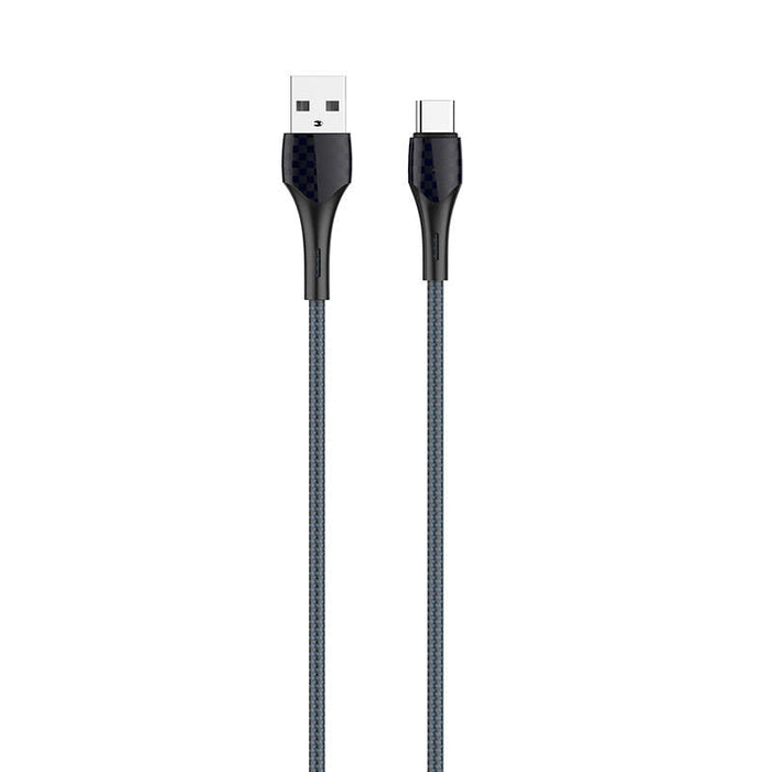 Кабел LDNIO LS521 1m USB към USB - C сиво - син