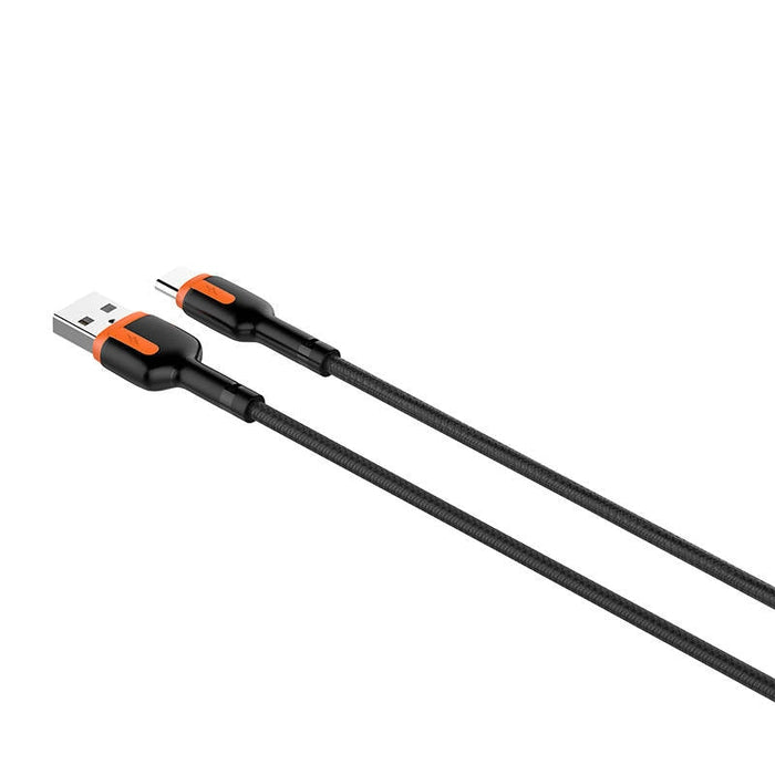Кабел LDNIO LS531 1m USB към USB - C сиво - оранжев