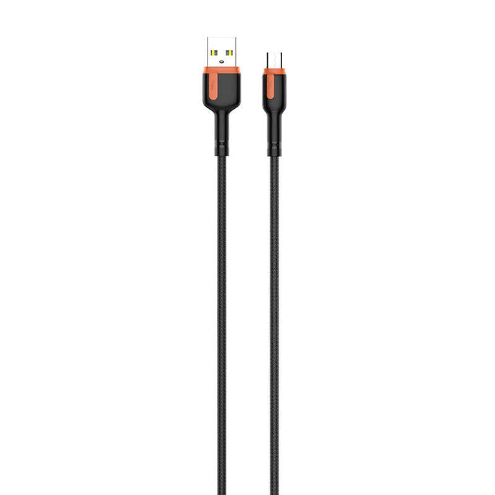 Кабел LDNIO LS532 USB към MicroUSB 2m сиво - оранжев