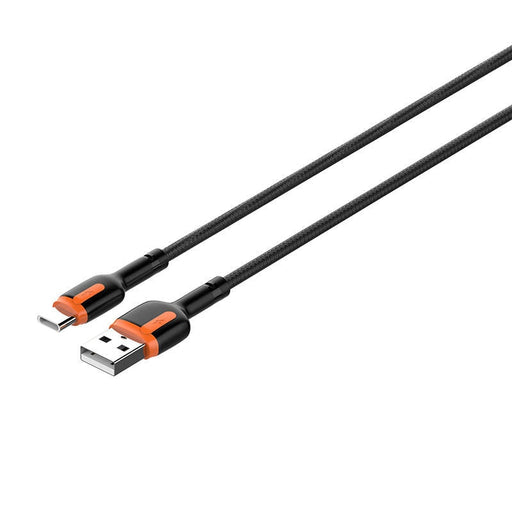 Кабел LDNIO LS532 USB към USB - C 2m сиво - оранжев