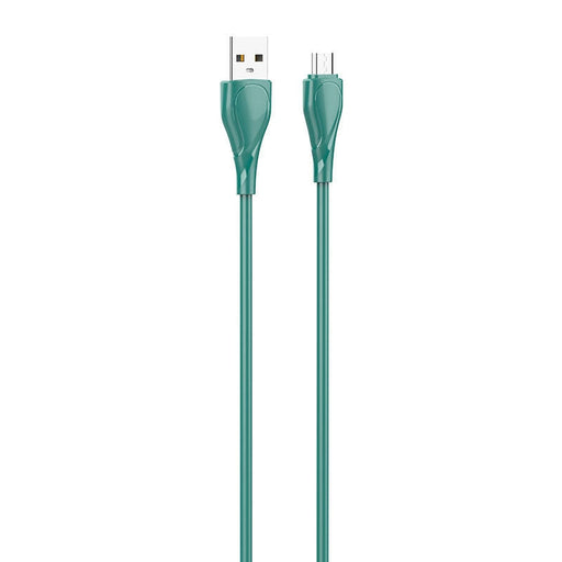 Кабел LDNIO LS611 USB към MicroUSB 1m 30W зелен