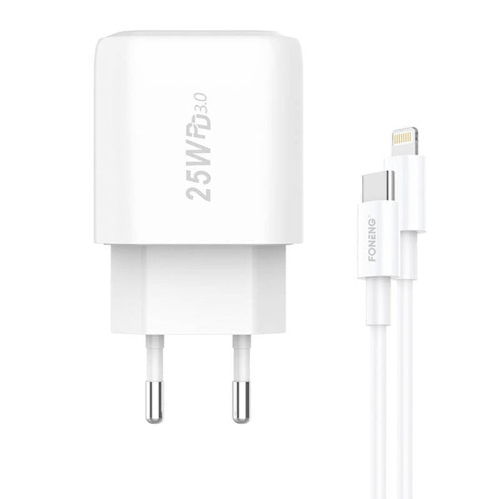 Адаптер Foneng EU40 25W с USB Type - C към Lightning кабел