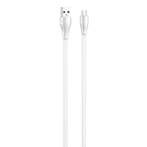 Кабел LDNIO LS550 USB към MicroUSB 2.4A 0.2m бял