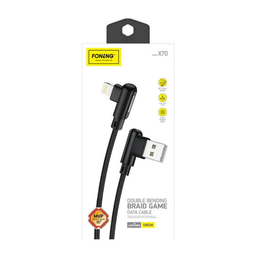 Кабел Foneng X70 3A 1m USB към Lightning
