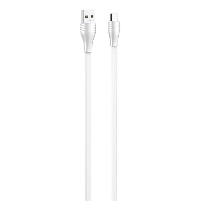 Кабел LDNIO LS553 USB към USB - C 2.1A 2m бял