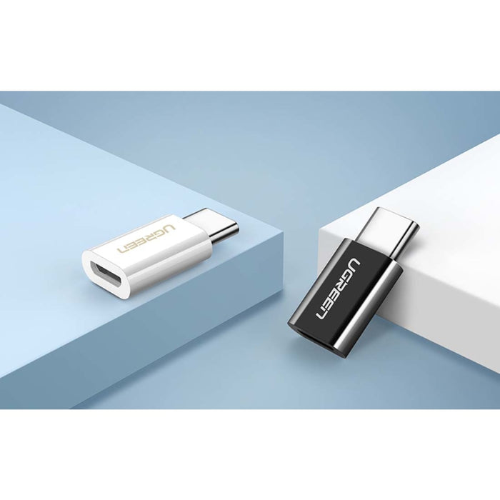 Адаптер Micro USB към USB-C UGREEN, бял