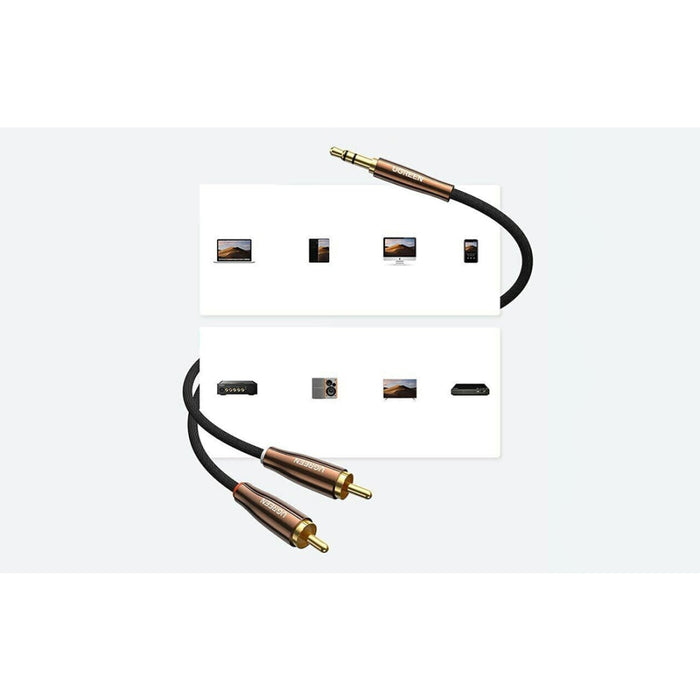 Kабел UGREEN AV170 2x RCA (чинч) към 3.5mm жак