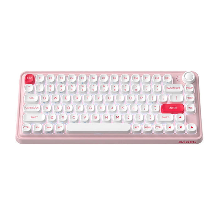 Механична клавиатура Dareu Z82 Bluetooth 2.4G 2000mAh розова