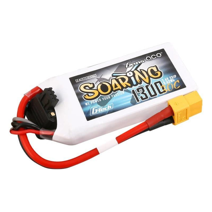 Батерия Gens Ace G - Tech Soaring 1300mAh 7.4V 30C 2S1P XT60