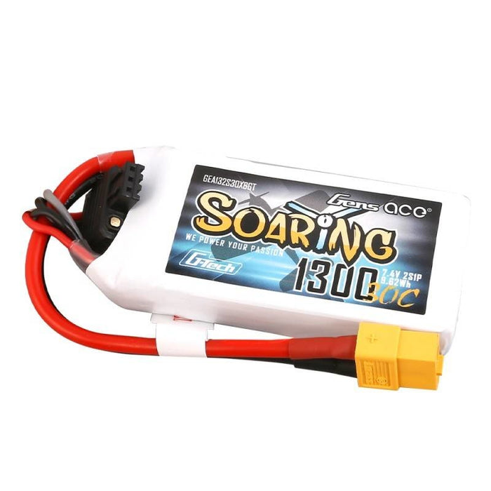 Батерия Gens Ace G - Tech Soaring 1300mAh 7.4V 30C 2S1P XT60