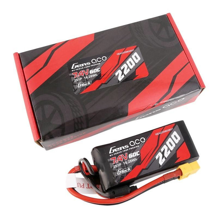 Батерия GensAce G - Tech LiPo 2200mAh 7.4V 60C 2S1P XT60