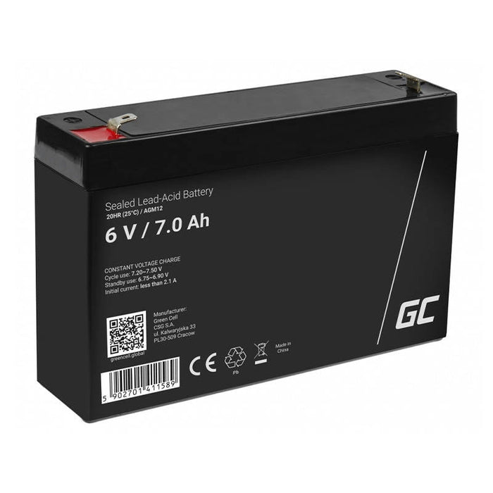 Зареждаема батерия AGM 6V 7Ah, без поддръжка, за UPS ALARM