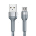 Кабел Remax Jany Alloy USB към MicroUSB 1m 2.4A сребрист