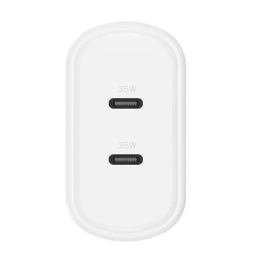 Адаптер Cygnett 2x USB - C 35W бял