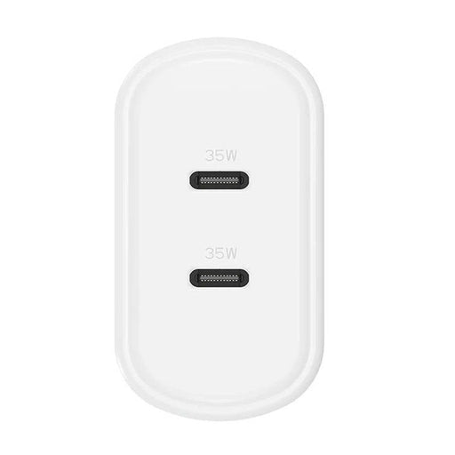 Адаптер Cygnett 2x USB - C 35W бял