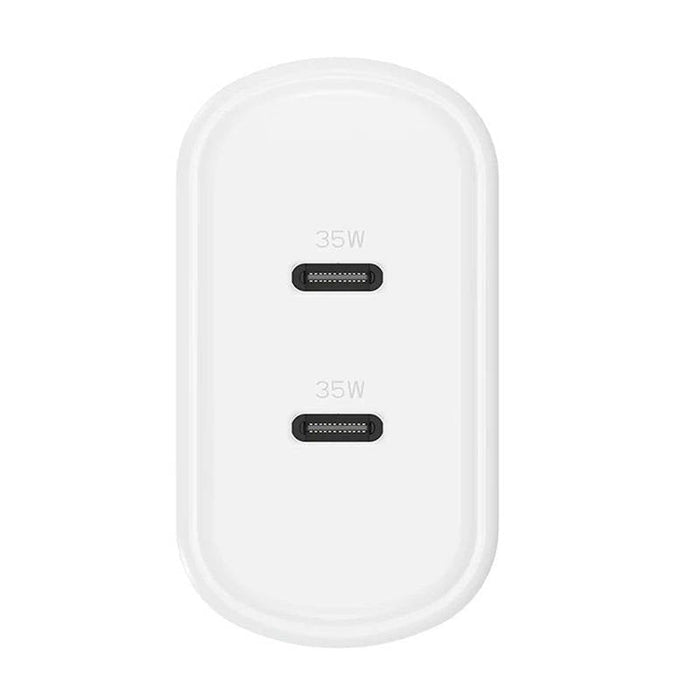 Адаптер Cygnett 2x USB - C 35W бял