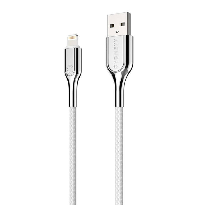 Кабел Cygnett Armoured Lightning към USB 2.4A 12W 0.1m бял