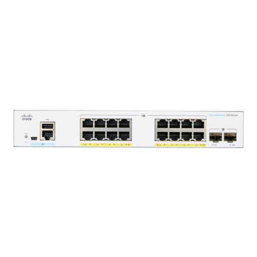 Комутатор/Суич CISCO CBS250 Smart 16 - port GE PoE 2x1G SFP