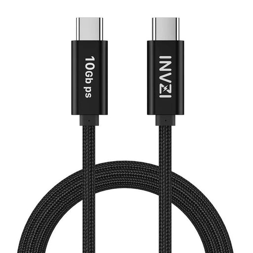 Кабел INVZI USB - C / USB 3.2 Gen2 100W 10Gbps 2m черен