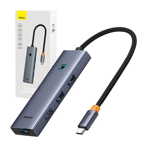 4в1 Хъб Baseus UltraJoy USB - C към USB 3.0 сив