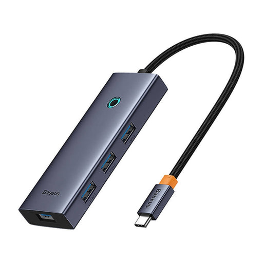 5в1 Хъб Baseus UltraJoy 1x HDMI4K@30Hz + 4x USB 3.0 сив