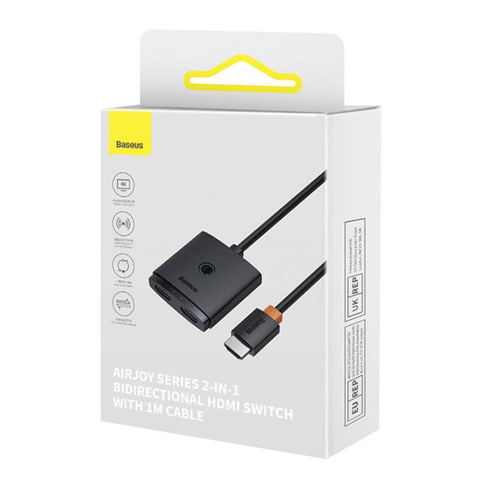 HDMI превключвател Baseus с 1m кабел черен
