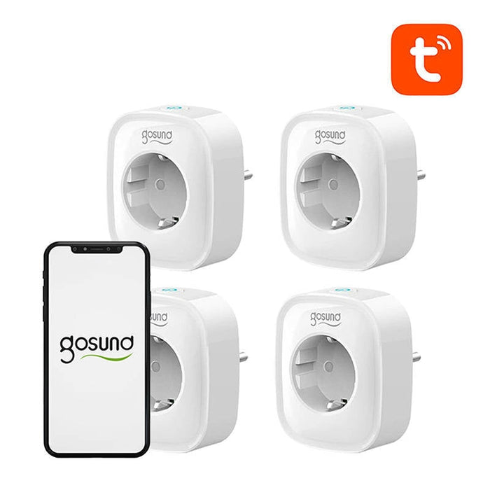 Комплект смарт контакти Gosund SP1 WiFi Tuya 230V 4бр.