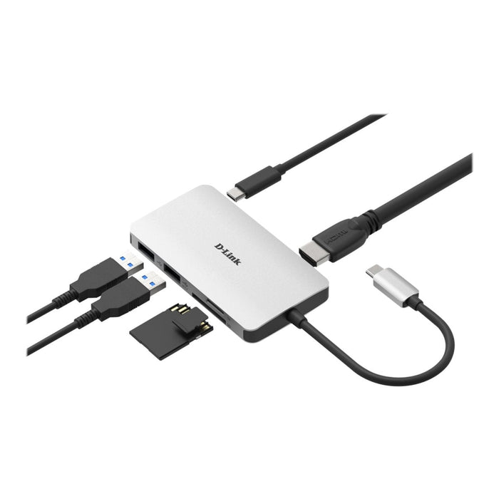 Хъб D - LINK USB - C 6 - port USB 3.0 hub with HDMI and
