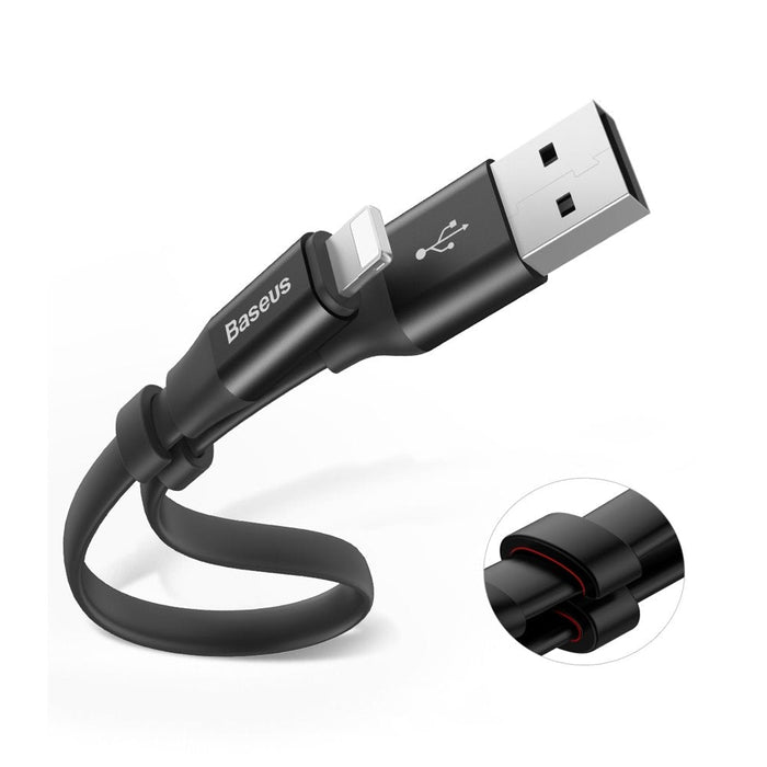 Кабел Baseus Nimble USB към Lightning 2A 0.23m Черен