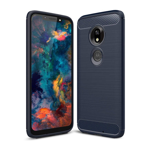 Калъф за телефон Carbon Case Motorola Moto G7 Play син