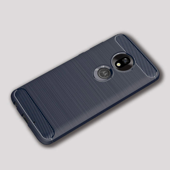 Калъф за телефон Carbon Case за Motorola Moto G7 Play, син