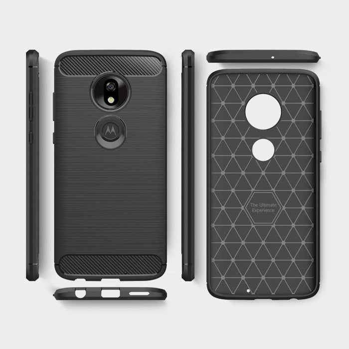 Калъф за телефон Carbon Case за Motorola Moto G7 Play, син