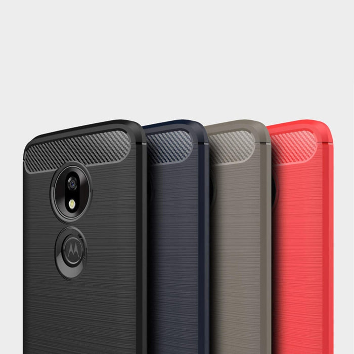 Калъф за телефон Carbon Case за Motorola Moto G7 Play, син