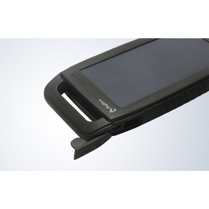 Преносима батерия BigBlue SL-CP001A, 10000mAh, соларно зареждане, IPX4, 2 USB порта