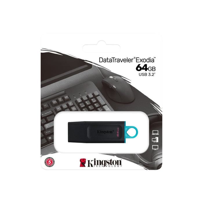 USB Памет KINGSTON 64GB USB3.2 Gen1 DataTraveler