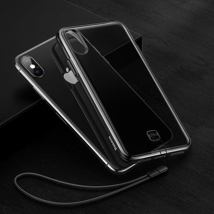 Прозрачен калъф Baseus за iPhone XS Max Черен