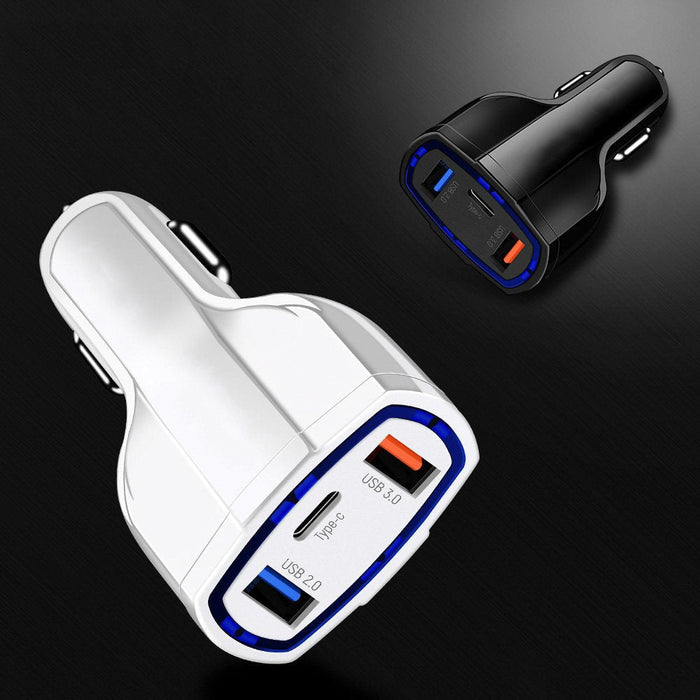 Зарядно устройство за кола Wozinsky USB x2 USB - C Черен