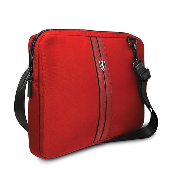 Ferrari Urban Collection Bag - дизайнерска чанта с презрамка за Macbook Pro 13 и лаптопи до 13 инча (червен)