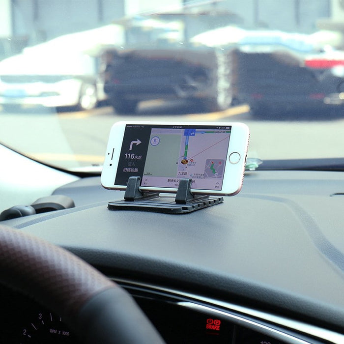 Силиконова подложка за телефон табло на автомобил Черен