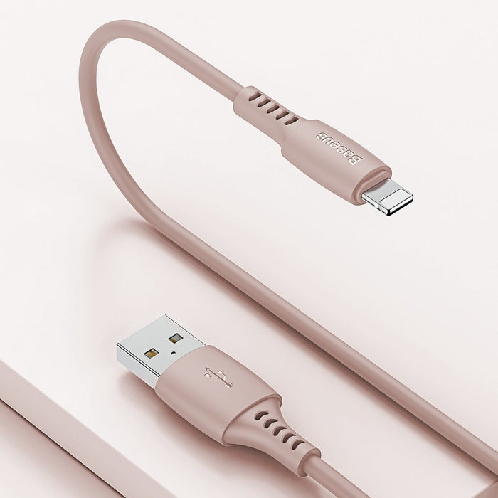 Кабел Baseus USB към Lightning 2.4A 1.2m Розов