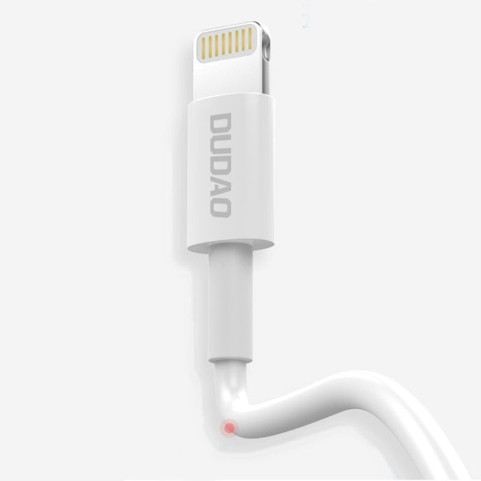 Кабел Dudao USB към Lightning 3A 1m бял