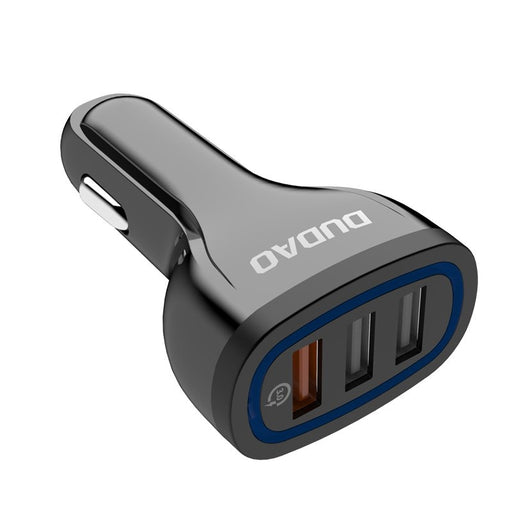 Зарядно за кола Dudao QC3.0 2.4A 18W 3x USB Черен