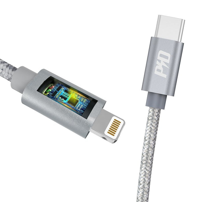 Кабел Dudao USB - C към Lightning 45W 1m Сив