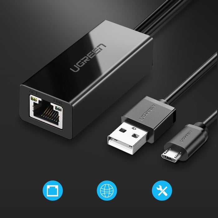 Адаптер Ugreen External Network USB 100Mbps за