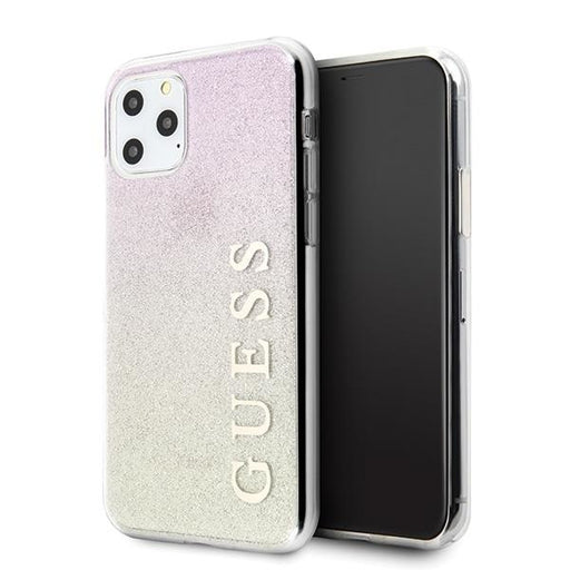 Кейс Guess Gradient Glitter за Apple iPhone 11 Pro Max Розов