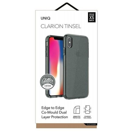 Кейс Uniq Clarion Tinsel за iPhone Xs Max Vapour Smoke сив